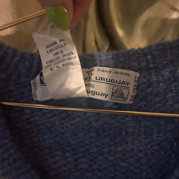 Hand Knit Floral Vintage Sweater Vest - Picture 4 of 4